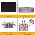 thumbnail image 4 of Colorful Tie Dye Vortex Picnic Blanket Waterproof Outdoor Beach Blanket Hand-held Pad Suitable for Travel, Camping, Beach, Family Gatherings, 4 of 8