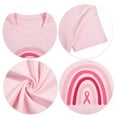 thumbnail image 4 of VILOVE Women Breast Cancer Shirt Pink Ribbon Breast Cancer Awareness T-Shirts Casual Short Sleeve Tops, 4 of 4