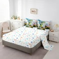 thumbnail image 3 of Erosebridal Cute Sea Turtle Bed in a Bag Twin size, Flower Butterfly Bed Set, Cute Sealife Reversible Bedding Twin Size, Lightweight Bedroom Decoration, 7pcs, 3 of 6