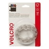 Velcro Brand Hook Only Sticky Back Coins, 5/8 Inch, White, Pack Of 100