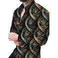 thumbnail image 3 of Nueva camisa casual de manga larga de lujo para hombre combinada con camisa de primavera y otoño con impresión 3D, camisa de moda para hombre de calle, 3 of 5