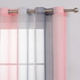 thumbnail image 3 of DONGPAI Ombre Semi Sheer Window Curtains, Gradient Transparent Voile Drapes Grommet Sheer for Bedroom Girls Gift Wedding Party Backdrop, 1 Panel, 3 of 8