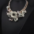 thumbnail image 6 of Women Floral Chain Statement Bib Big Necklace Collar Fashion Jewelry, 6 of 9
