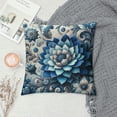 thumbnail image 2 of JEUXUS Large Blue Floral Aesthetic Decorative Plush Pillowcase (Universal 1) White, 2 of 5