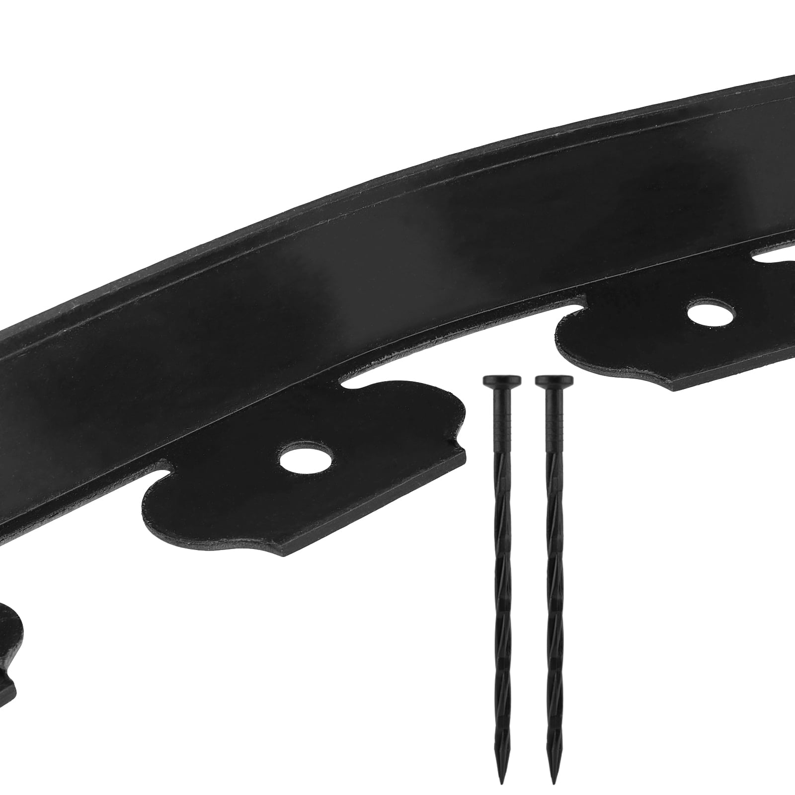 KOHAND 2 inch x 33 ft No Dig Garden Edging with Spikes, Black Tall Plastic Lawn Edging for Yard Grass, Landscaping