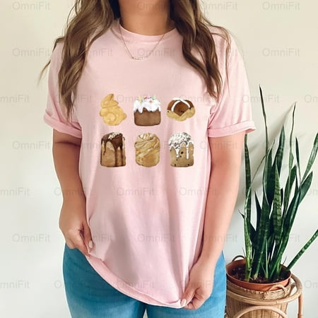 OmniFit24 Hand Drawn Easter Themed Doodles Holiday Celebration Spring Sketch Art Elements T-Shirt  for Unisex  up to size 5XL.