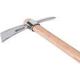 thumbnail image 5 of Stainless Steel Pickaxe Gardening Hardware Tools Sturdy Handheld Gardening Mattock Pick Mattock for Garden, Planting, Ice axe, 5 of 14