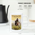 thumbnail image 4 of 15 fl oz Ceramic Mug, Tucson, Arizona, Cowboy and Horse, Dishwasher & Microwave Safe, 4 of 5