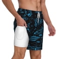 thumbnail image 3 of Balery Spacecraft Mens Swim Trunks Swim Shorts for Men Quick Dry Inseam Beach Shorts with Compression Liner Pocket-3X-Large, 3 of 9