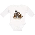 thumbnail image 3 of Inktastic Squirrel Superhero Landing with Acorns Boys or Girls Long Sleeve Baby Bodysuit, 3 of 5