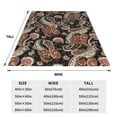 thumbnail image 3 of Bixox Fleece Blanket Paisley6 Pattern Super Soft Double-Sided Microfiber Flannel Blanket for Sofa, Bed, Couch,Suitable for All Seasons - 80"x60", 3 of 5