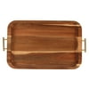 Better Homes & Gardens Acacia Wood Tray with Gold Handles