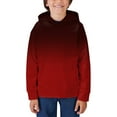thumbnail image 3 of Emitonse Hoodies for Teens Kids Sweatshirts Child Fleece Zip Up Hoodie Infant To Toddler Size for 9-10 Years,Red, 3 of 4
