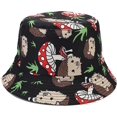 thumbnail image 1 of XINQIHANG Double Face à Imprimé Unisexe Porter Chapeau de Seau Réversible, 1 of 7