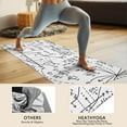 thumbnail image 4 of Math Equations Geometry Icons White Pattern Hot Yoga Mat Towel Non Slip for Hot Yoga - Quick-Drying Yoga Mat Cover with 4 Corner Pockets with Travel Bag - Hot Yoga Towel Non Slip 74"x26", 4 of 6