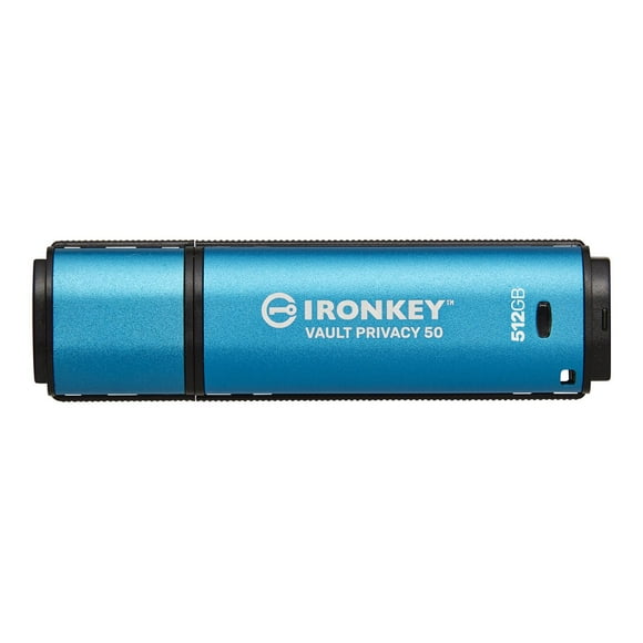 Kingston IronKey Vault Privacy 50 512GB Encrypted USB | FIPS 197 | AES-256bit | BadUSB Attack Protection | Multi-Password Options | IKVP50/512GB