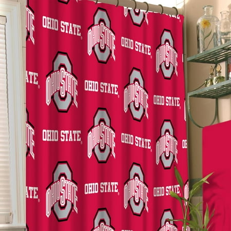 - NCAA Ohio State Buckeyes Shower Curtain College Football Team Logo Bath Accessory
