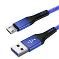 thumbnail image 2 of Maoww Phone Cable Nylon USB Cable Fast Charging Data Line Replacement for Android Micro USB, Blue, 2m, 2 of 8