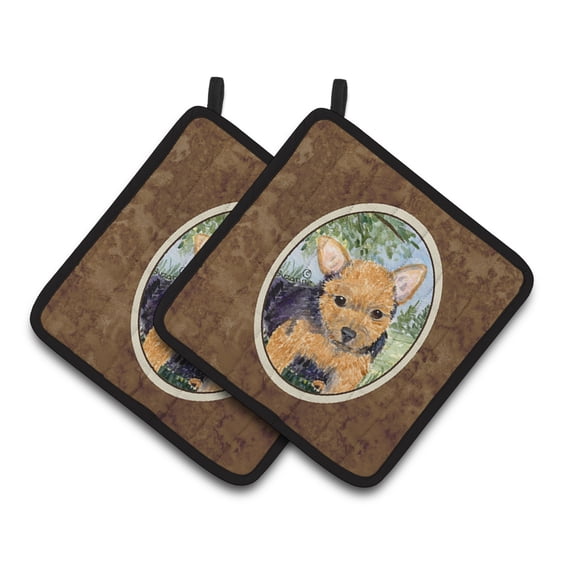 Carolines Treasures SS8936PTHD Norwich Terrier Pair of Pot Holders 7.5HX7.5W multicolor