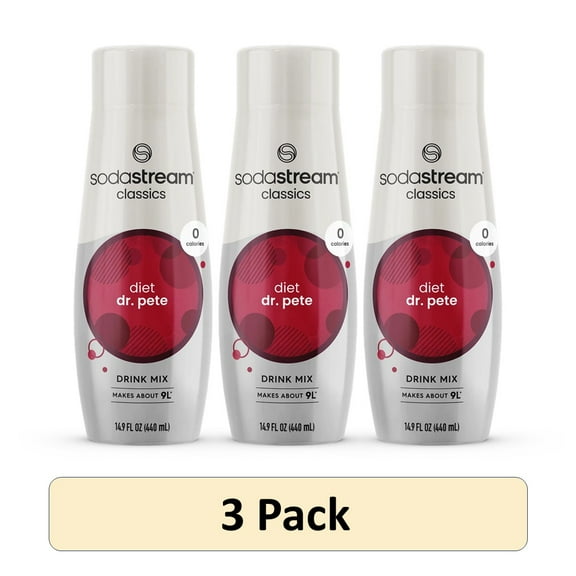 SodaStream Diet Dr. Pete Mix, 14.8 fl oz. (Pack of 3)