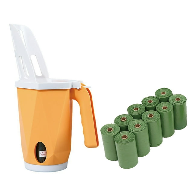 YasTant Cat Litter Scoop with Bag, Integrated Detachable Cat Litter