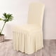 thumbnail image 2 of Funda para silla con volantes elásticos, ideal para bodas, banquetes y hoteles, en tono champán, resistente y fácil de limpiar., 2 of 7