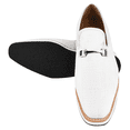 thumbnail image 3 of LIBERTYZENO Mens Classic Formal Shoes Slip On Loafers, White, 3 of 9