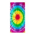 thumbnail image 2 of LACKUST Square Tie-Dye Beach Towel, Quick-Dry & Vibrant Design for Beach and Travel (75x150cm), 2 of 3