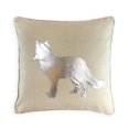 thumbnail image 1 of Beige With Silver Wolf Cushion, 1 of 1