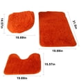 thumbnail image 2 of 3-piece Bathroom Rugs, Super Soft Non Slip Bathtub Carpet And Absorbent Bath Mats, Bathroom Carpet, Bath Mat for Bathroom, 2 of 8