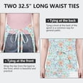 thumbnail image 6 of Pioneer Flower Floral Print Pattern Apron for Women and Men, Cotton Linen Waterproof with Pockets, Adjustable, 33x27 Inch for Kitchen, Gardening, BBQ, Salon, 6 of 6