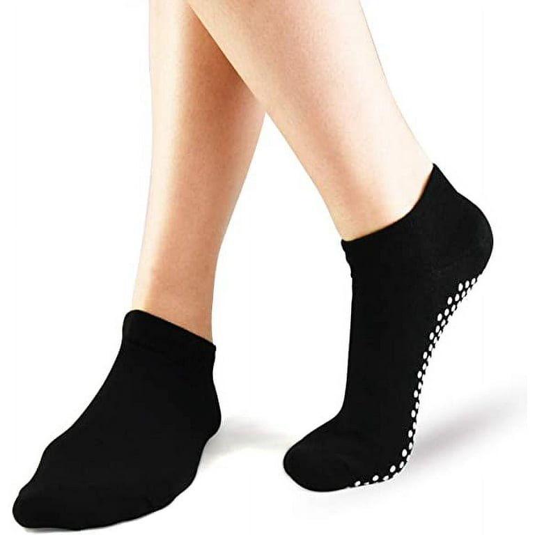 DIBAOLONG 9 Pack Non Slip Yoga Socks for Women with Grips, Anti-Skid  Gripper Socks Pilates Barre Fitness Ankle Socks (8-10)