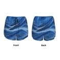 thumbnail image 6 of Uemuo Sparkling With Blue Pattern Women's Athletic Shorts High Waisted Running Shorts with Liner Pockets Gym Elastic Workout Shorts-Medium, 6 of 9