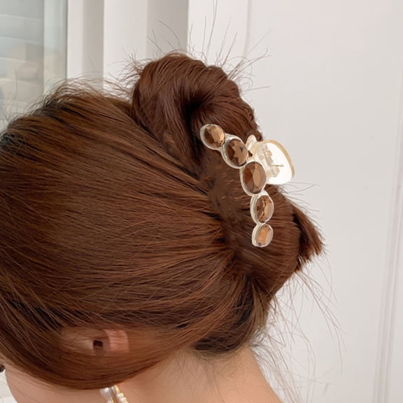 EXHUMKY 2pcs Fancy Hair Accessories for Women Rhinestone Strong Grip for Parties