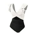 thumbnail image 5 of Hontri Women's Tummy Control One Piece Swimsuit Clearance! Slimming Swimsuits for Women White Xxl, 5 of 5