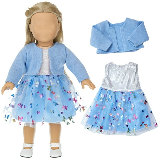 Juguetes de piscina, juguetes para bebés, juguetes para niños pequeños, ropa para muñecas de 12 a 18 pulgadas, conjuntos para muñecas de juguete, abrigo rojo, hilo, vestido, calcetines, diadema para m