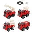 thumbnail image 4 of Juguetes desmontables, juguetes de construcción, camiones educativos, juguetes para niños y niñas, camión de bomberos, juguete, coche de montaje DIY, 4 of 8