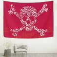 thumbnail image 3 of GZHJMY Tapestry Wall Hanging Vintage Red White Skull Tapestry Decorative Tapestries Wall Blanket Bedding Tapestry for Bedroom Living Room Dorm 90"x60" Gift Decor, 3 of 7