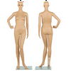 Full Body Female Mannequin w/ Base Plastic Realistic Display Head Turns Dress