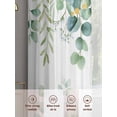 thumbnail image 5 of Sage Green Eucalyptus Leaves Sheer Curtains 2 Panels Set Spring Watercolor Botanical Sheer Window Curtains Light Filtering Rod Pocket Voile Drapes for Bedroom Living Room 52"X108", 5 of 8