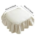 thumbnail image 2 of New French Cotton Simple Seat Cushion Fabric Not Soft Chair Pad Ruffled Chair Cushions with Ties, Officewooden Dinner Chair, 2 of 4