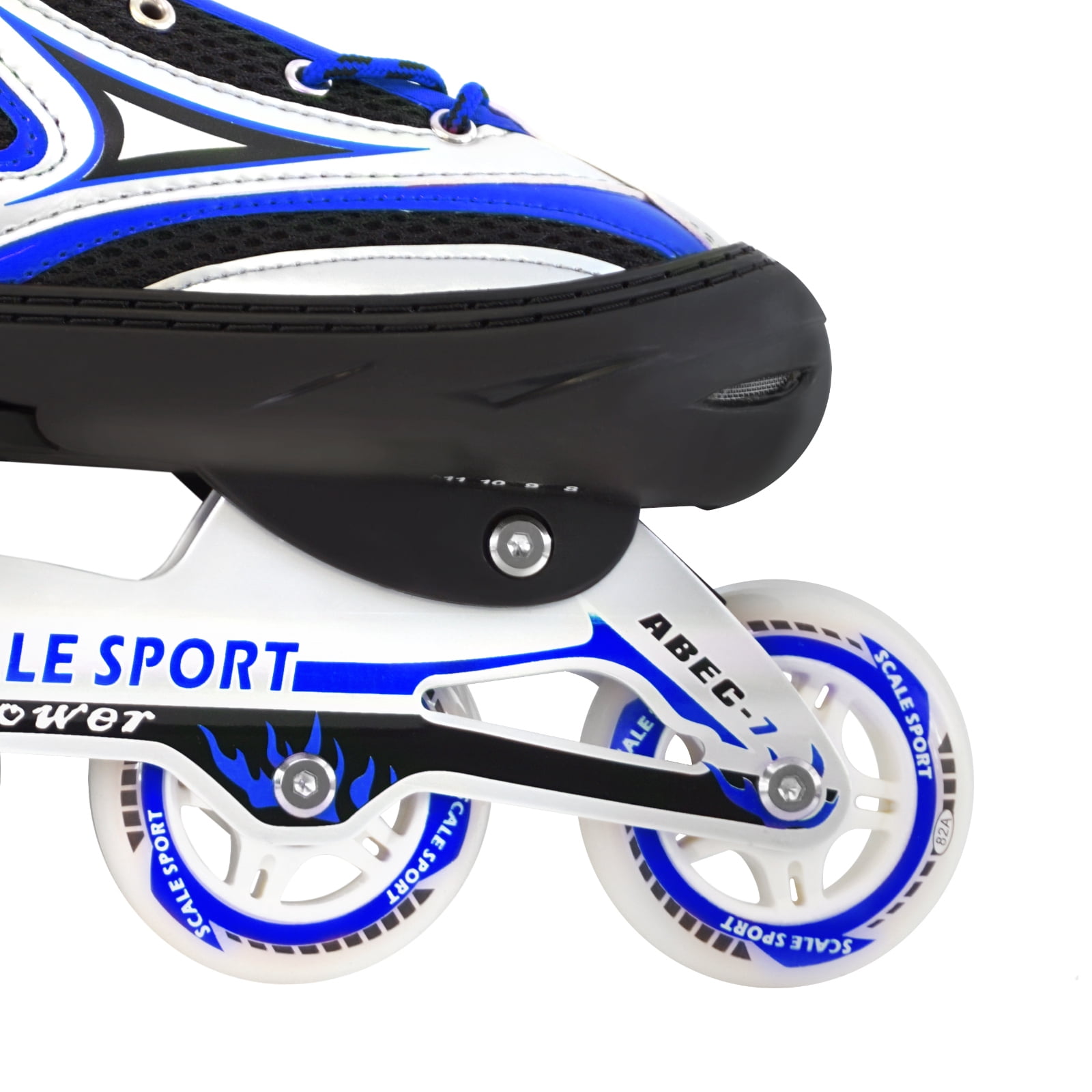 Size 8-11 Adjustable Inline Skates for Adults, Blue