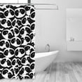 thumbnail image 2 of Shower Curtain, Panda1 Waterproof Fabric Plastic Shower Curtain, Drying Fast Bathroom Curtain with 9 Buttonholes, Ruffle Shower Curtain 60x72in, 2 of 8