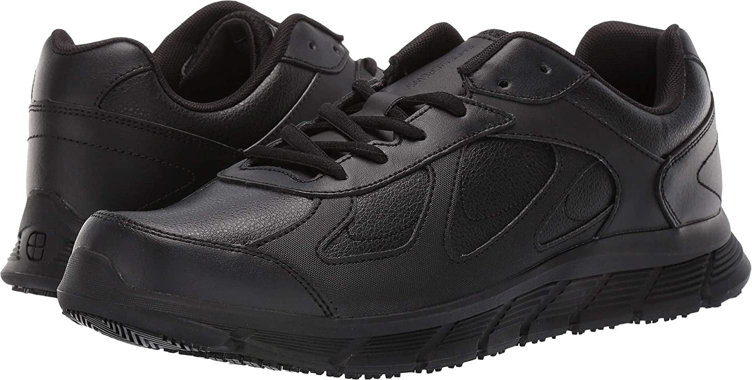 Shoes for Crews Galley Women's Black Leather Slip Resistant Work Sneakers 