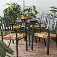 thumbnail image 6 of Greendale Home Fashions 18 x 18 in. Aloha Black Outdoor Dining Seat Cushion (4-Pack), 6 of 6