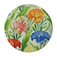 thumbnail image 2 of Nawypu  Round Table Cover, Waterproof Reusable Table Cloth Round Fitted Vinyl Tablecloth with Elastic Edged for Parties Outdoors, Colorful Iris Flowers in Autumn, 2 of 7