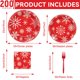 thumbnail image 2 of Juego de vajilla ZOIIWA para fiesta de Navidad, 200 piezas, desechables, 2 of 7
