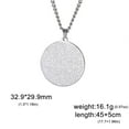 thumbnail image 5 of EUEAVAN Silver Messy Inscription Pendant Necklace Stainless Steel Jewelry, 5 of 5