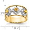 thumbnail image 5 of 14K Yellow Gold Polished Diamond And Citrine Squares Ringsize 7 - Jbsp, 5 of 5