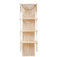 thumbnail image 1 of Estantes flotantes de pared de macramé de 3 niveles para dormitorio, baño, guardería, estantes de decoración de pared boho para macetas, 1 of 5